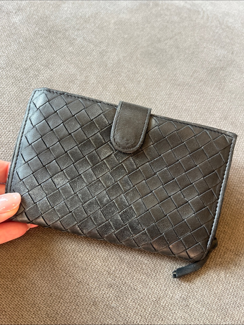 Bottega Veneta Intrecciato leather wallet black